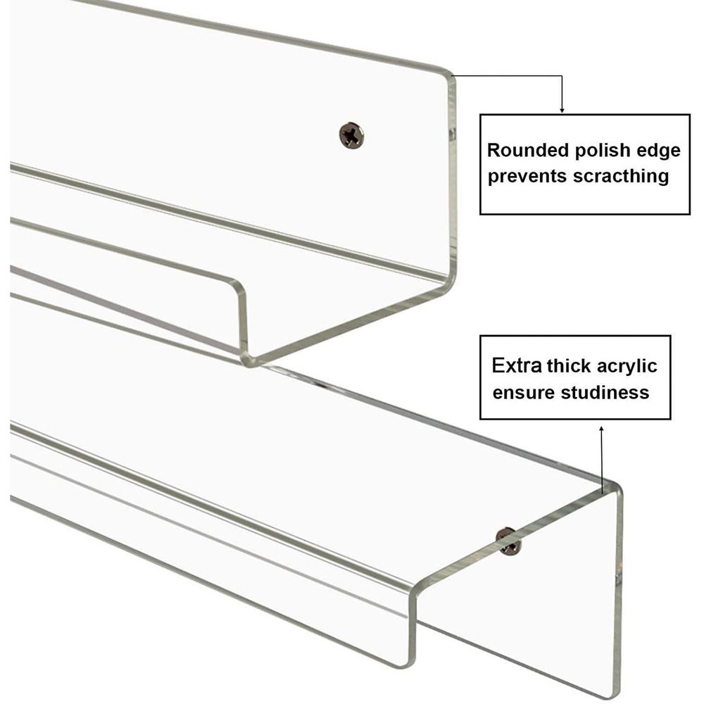 Wall Mounted Shelves Clear Acrylic Wall-Mounted Storage Shelves For Wall Wall Storage Shelves Decorative Collectibles Display