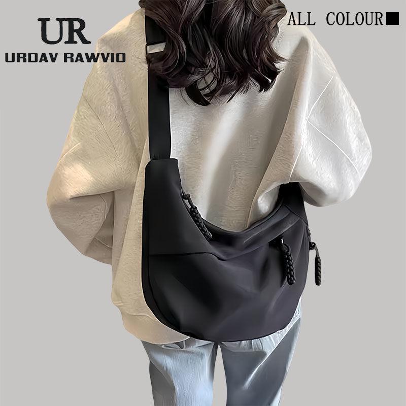 

Women s 2025 Casual Versatile Dumpling Canvas Crossbody Bag - Large Capacity for Commuting and Sports чёрный