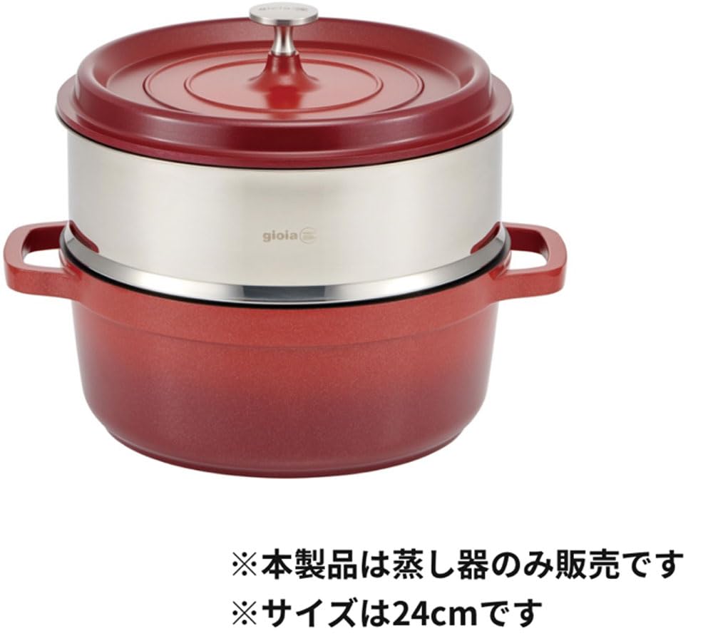 Mannen Gioia Places on a Easy to Dishwasher Stainless Steamer, 20cm, Pot, Clean, Safe, Steel, XC-ST20