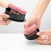 Plastic Round Patty Press Manual Hamburger Press with 100 Pcs Oil Paper Burger Mold Meat Press Tool Kitchen Gadgets and Tools