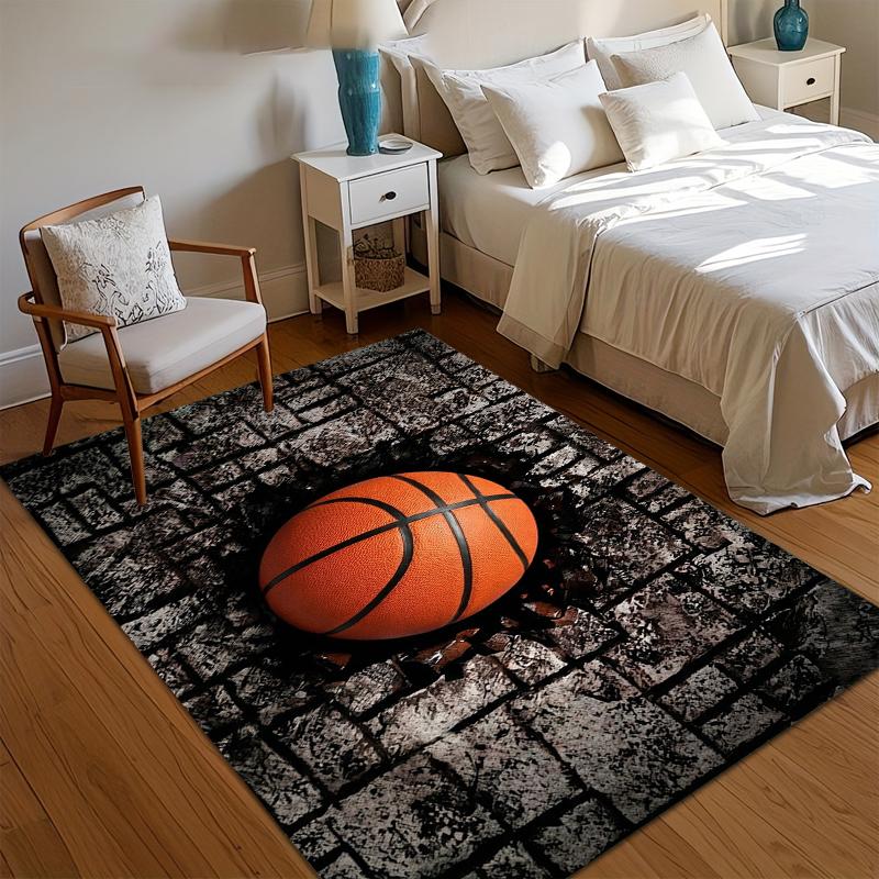 

1pc Basketball Trap Carpet Anti Slip Home Welcome Mat Game Room Rug Bedroom Music Scene Exclusive Decorative Carpet 40cm x 60cm
