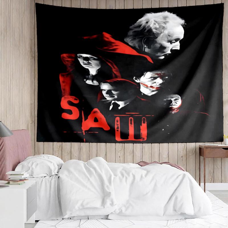 Saw Movie Wall Hanging Tapestry Wall Cloth Tapestries Decor Wall Bedroom Decoration