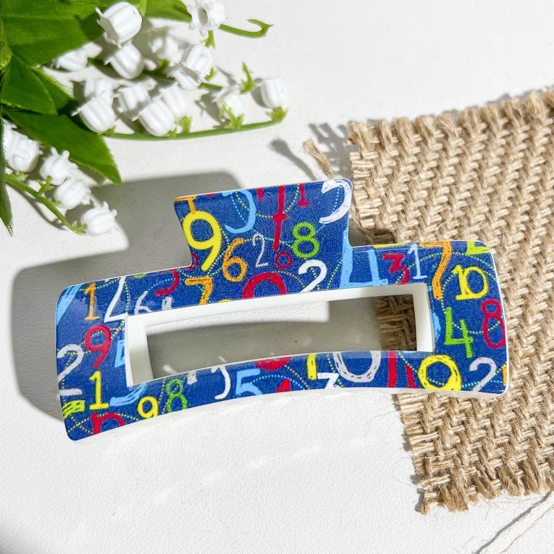 Uv-printed Square Gripper Sweet Fruit Print UpdoShark ClipHair Clip Hair Accessory