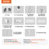 VEVOR Ceiling Curtain Track Set, 5.9 FT/1.8 Meter, Sliding Ceiling Track System for Curtains