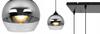 ELEGANT HANGING LAMP, GLASS LAMP, CHROME LED