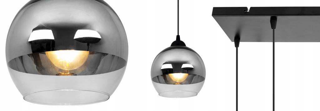 ELEGANT HANGING LAMP, GLASS LAMP, CHROME LED