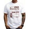 Europese maten Casual Stedelijke Stijl Heren T-shirt New York City Brooklyn Kern Denim Print Zomer En Lente Kleding voor Trendy Mannen En Cadeau voor Vrienden