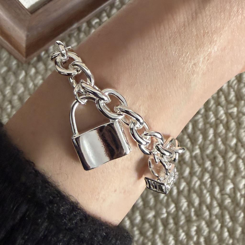 100% Solid 925 Sterling Silver Retro Bracelet for Women Men Vintage Handmade Wide Heavy Hollow Heart Bracelet Birthday Gift