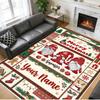 Christmas Custom Name Printed Square Area Rug Soft Non Slip Floor Carpet For Bedroom Holiday Gift