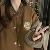Women's Autumn And Winter Thick Velvet Retro Loose Casual Baseball Jacket