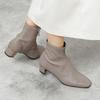 heel sheep leather stretch gray 250 HIMIKO/4cm boots/631401