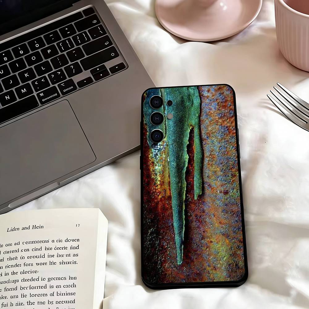 Retro Rust Design-n   Phone Case Black Silicone Soft For Samsung S25,S24,S21,S22,S23,S30,Ultra,S20,Plus,Fe,Lite