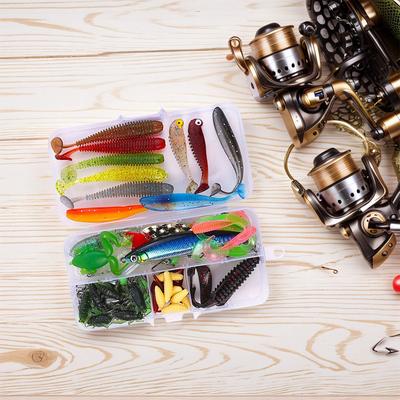86Pcs/Set Lure Kit Simulation Fake Fish Bait Soft Lure Minnow Hooks Hard Tail Fishing Lure for Outdoor Fishing Accessories Tool