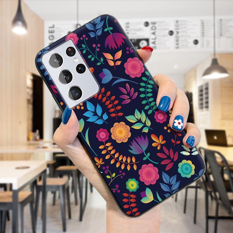 Womens Ladies Fashion Flower Pattern Silm Soft Silicone TPU Case Cover