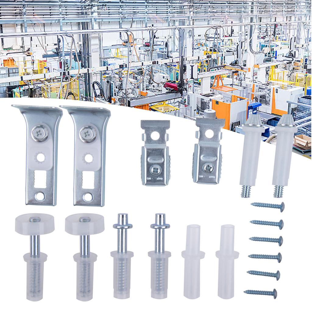 18 Pack Door Repair Hardware Kit with Metal and Nylon Parts for Bifold Closet Doors and For Folding Pocket Doors