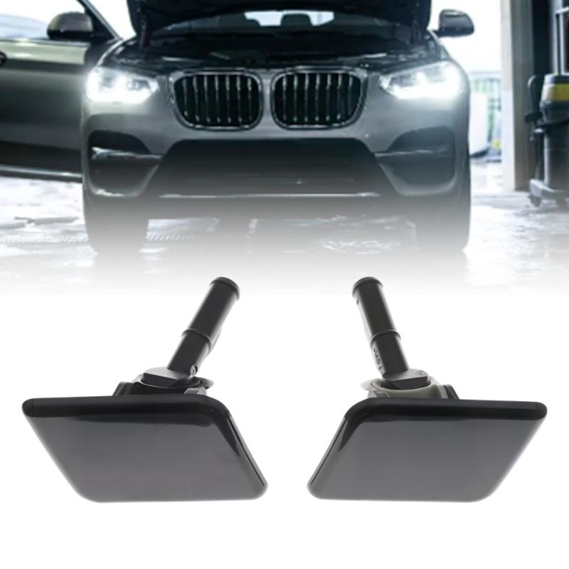 Front Bumper Headlight Headlamp Washer Nozzle Cover Cap for I40 2011-2015, Black ABS Clip-On Front Bumper Trim Part for Exterior Repair Needs Today