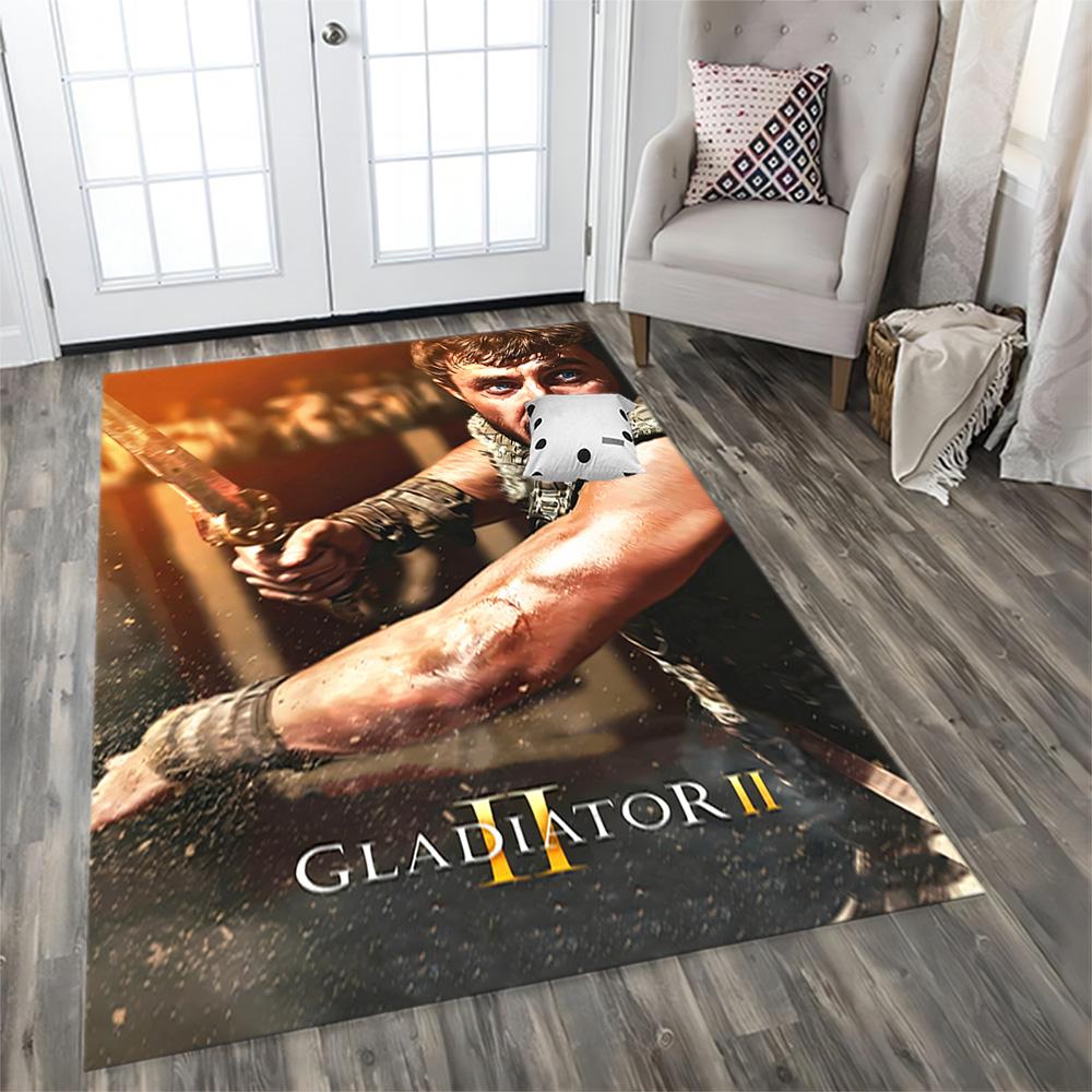 Gladiator's Final Stand Rug for Living Rooms, Bedrooms, Home Décor, and As Gifts.