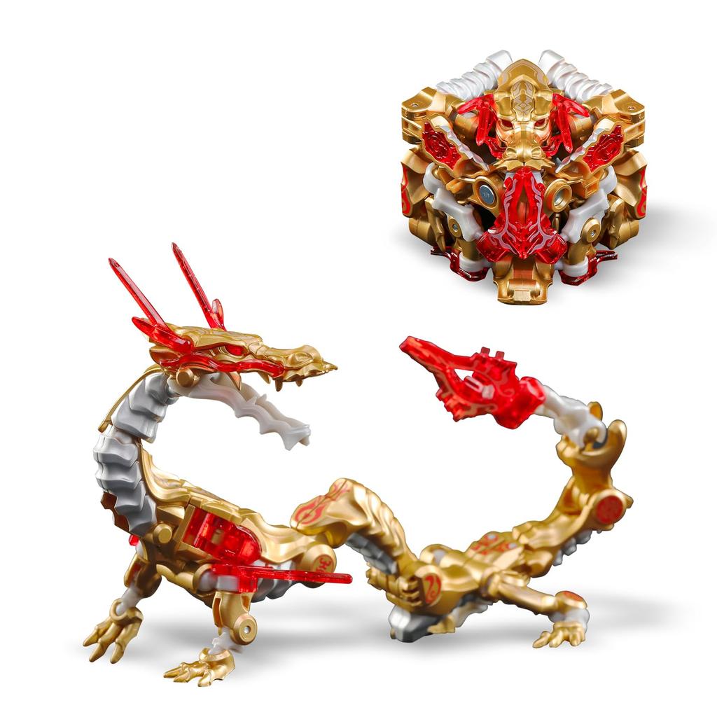 [Year of the Dragon Commemorative Gold Limited Edition Paint] BEASTBOX 52TOYS INFINITYBOX IB-04 CHINESE DRAGON - Golden Dragon Transforming Toy, Cube