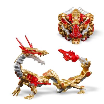 BEASTBOX 52TOYS INFINITYBOX CHINESE Dragon Edition Gold Celebrating the Year of the Transforms from a Cube Into a Golden Highly Articulated Action