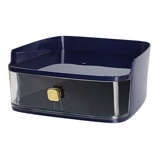 

Хранение сплошного цвета, удобный прозрачный и видимый гладкий органайзер для хранения, контейнер для хранения синий