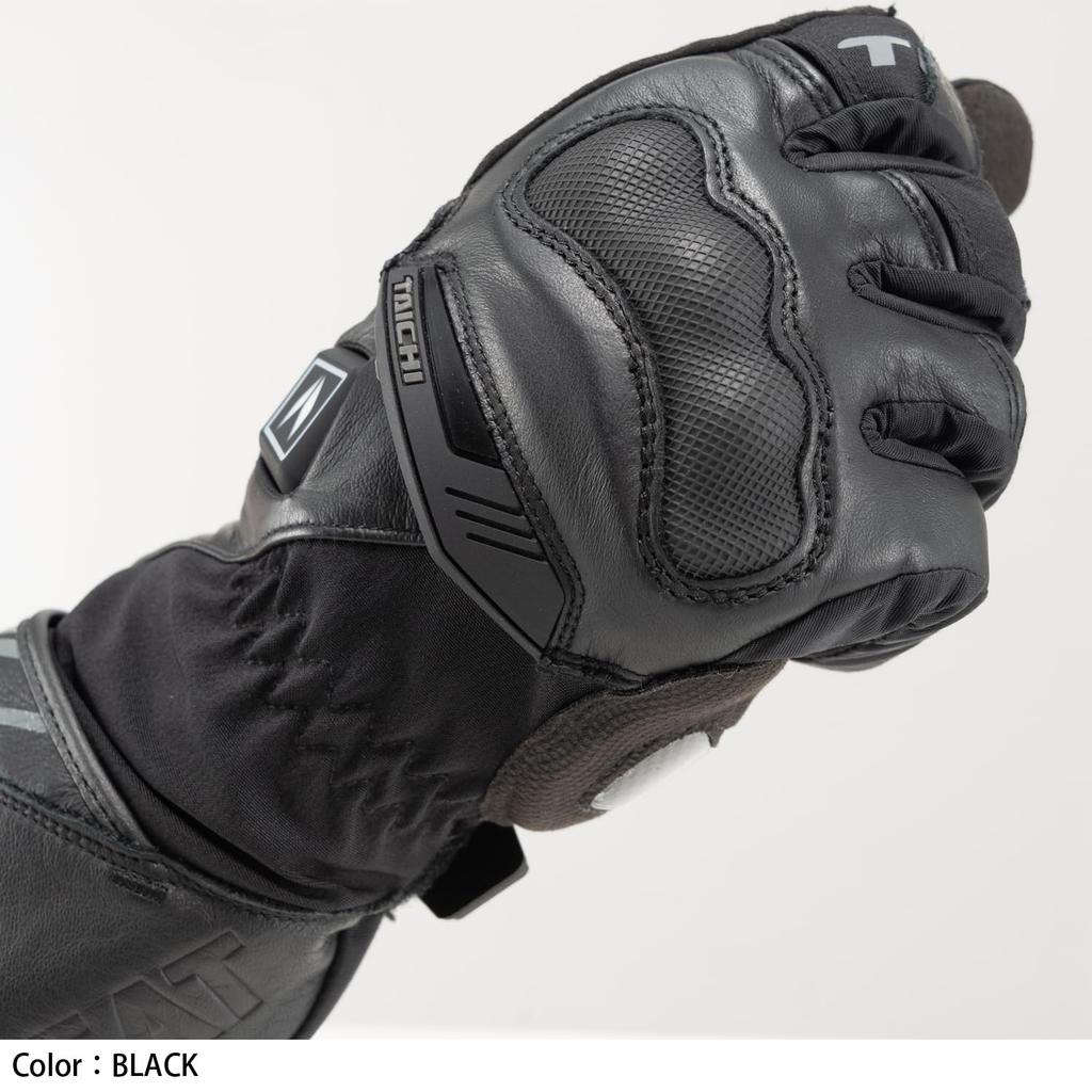 RS Taichi Motorcycle Heated Touchscreen Protection Gloves RST655 BLACK L [TAICHI] Gloves, Autumn/Winter, Waterproof, Cold-Resistant, Heat-Retaining,