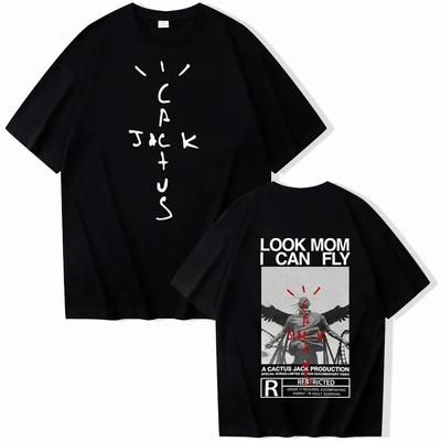Travis Schau Mama ich kann fliegen T-Shirts Herren Scott Shirt Unisex Harajuku O-Ausschnitt Oberteile Kurzarm T-Shirts