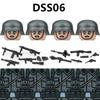 WW2 German STG44 MP40 PZB39 98K Figures Building Blocks Army Soldiers Infantry M35 Helmet Military Weapons Bricks Toys Kids