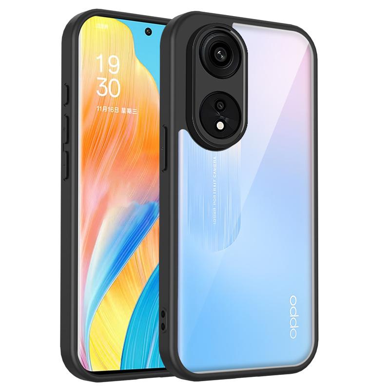 OPPO A1 Pro 5G PHQ110 Case Shockproof Silicone Bumper Clear Back Hard Cover Matte Phone Case for OPPO A1 Pro A1Pro OppoA1Pro 5G