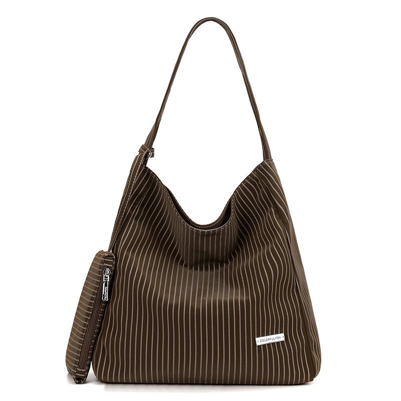 

Красочная сумка-мессенджер с лисой, большая вместимость, полосатая сумка-тоут, литературная сумка для покупок, универсальная студенческая женская сумка