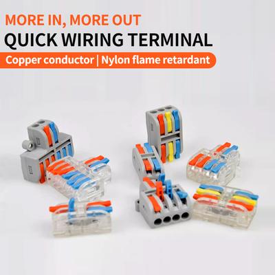 SPL-2 Fast 2-In 2-Out, 3-In 6-Out Wiring Terminals 2-Position 2/3/4/5pin  Connectors Wire Connectors Electrical Connector Kit