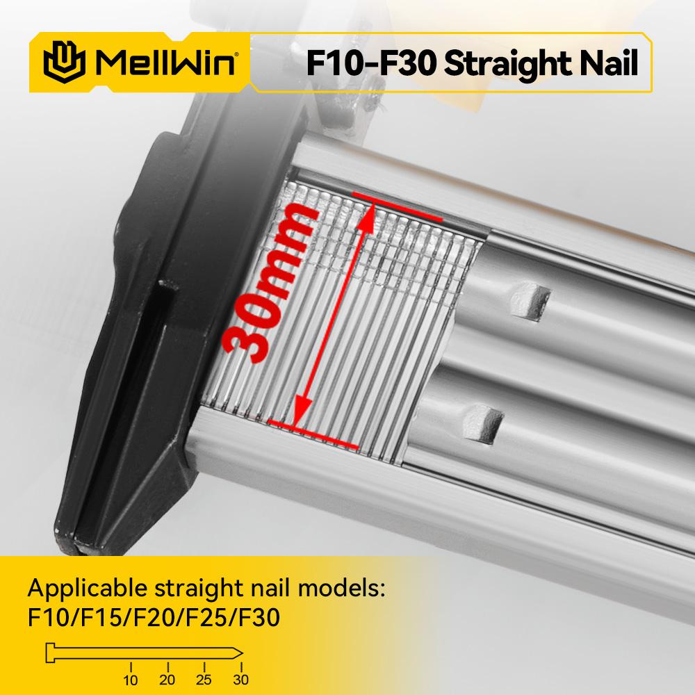 MELLWIN Cordless Electric Nail Gun 2 Mode Wireless Stapler Woodworking Framing Staple Gun Tools F30 For Makita 18V Battery Pin