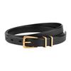 Square Pin Buckle Thin Belt for Female Students Versatile Jeans Simple Decoration High-end Cowhide Thin Belt for Women