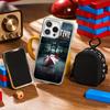 Evil Umbrella Cool Pattern Design Ins Phone Case for iPhone 16 15 14 13 12 11 Pro Max Sheepskin Silver-edged Protective Case