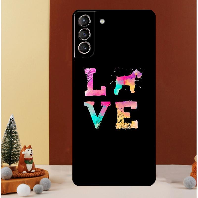 Lovely Dogs Schnauzer Case For Samsung Galaxy S25 S26 Ultra S21 S22 S20 S23 S24 Ultra S10 Plus S25 FE Cover Funda