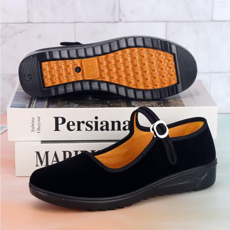 VVC Women's Comfortable Flat Old Beijing Cloth Shoes