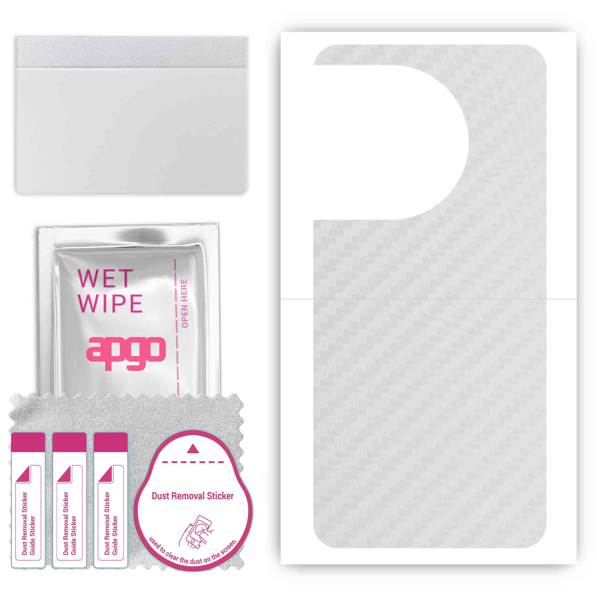 

apgo Protective Skin Sticker for the back compatible with OnePlus 11, Wrap Film, Foil, Vinyl - Pattern Transparent Carbon
