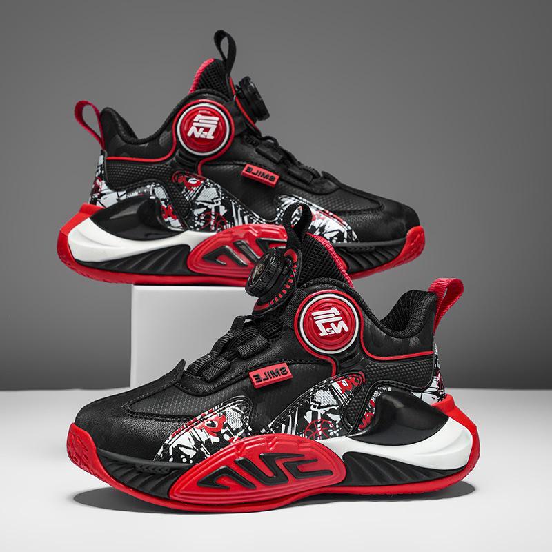 Boys' New 2025 Autumn-Winter Shock-Absorbing Training Shoes: Non-Slip Running and Basketball Shoes for Kids