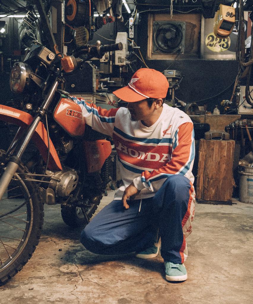 PHYPS MOTORCYCLE Honda Vtg Trucker Cap_Red