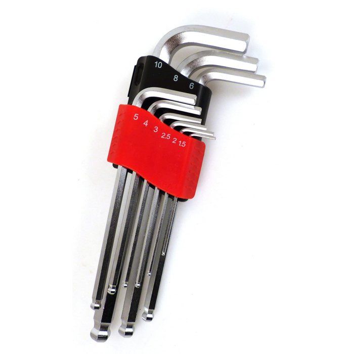 9 Clés hexagonales 1,5 a 10 mm - PRECISION STEEL