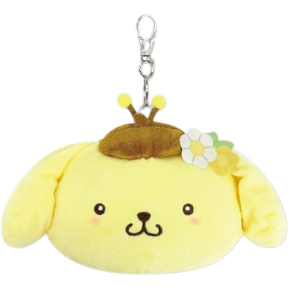 Hatayama Shoji Sanrio Face Reel Pass Small Kimono Pompompurin Honey Bee Commuter Holder Case with IC Card Commuting to School Character 63203887