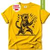 Rock n Roll Katze spielt Gitarre Shirt | Comfort Colors® Lustiges Musikliebhaber Kätzchen T-Shirt