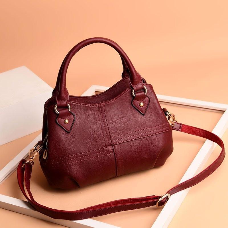 Fashionable Womens Shoulder Bag Soft Pu Leather Casual Tote Bag In Elegant Colors
