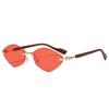 New fashion frameless trimmed sunglasses Internet celebrity elegant and thin sunglasses personalized versatile models