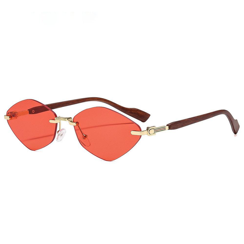 New fashion frameless trimmed sunglasses Internet celebrity elegant and thin sunglasses personalized versatile models