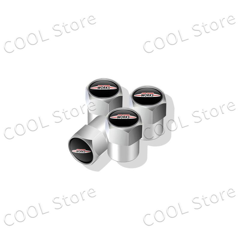 4Pcs Car Styling John Cooper Works Emblem Auto Wheel Tire Air Valve Caps Dust Cover For Mini Cooper S Logo R52 R53 R58 F55 F56K