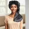 Leopard Print Silk Hair Bonnet Bowknot Design Hair Protector Bonnet Anti-UV Head Scarf  For Women