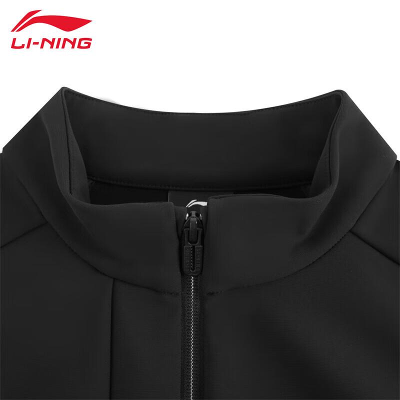 Li-Ning Men's 2025 Autumn Black Pullover Crewneck Sweatshirt