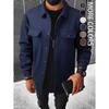 New Men's Casual Corduroy Work Jacket, Loose Lapel Cargo Coat for Men, Cross-border European American Style Outerwear