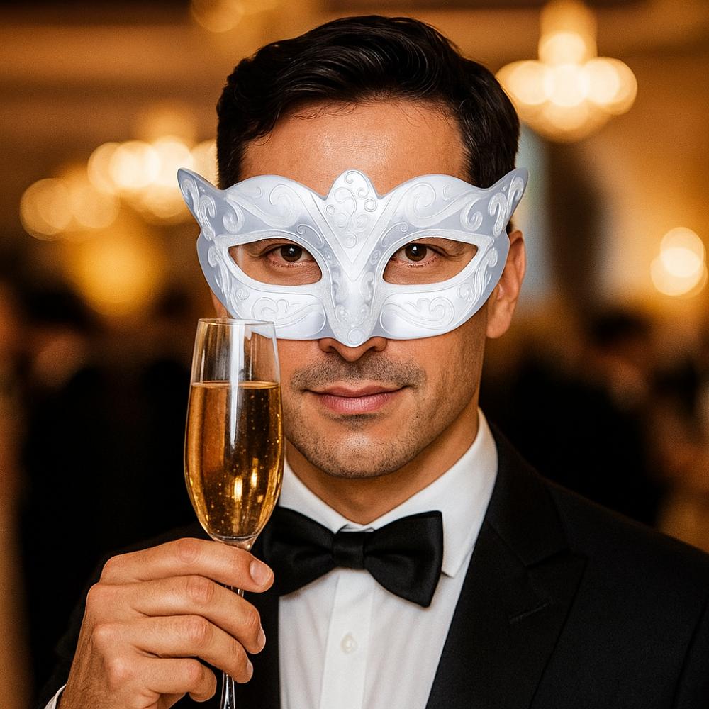 Plastic Halloween Masks Party Cosplay Props Venice Mask Personality Glitter Mask  Women