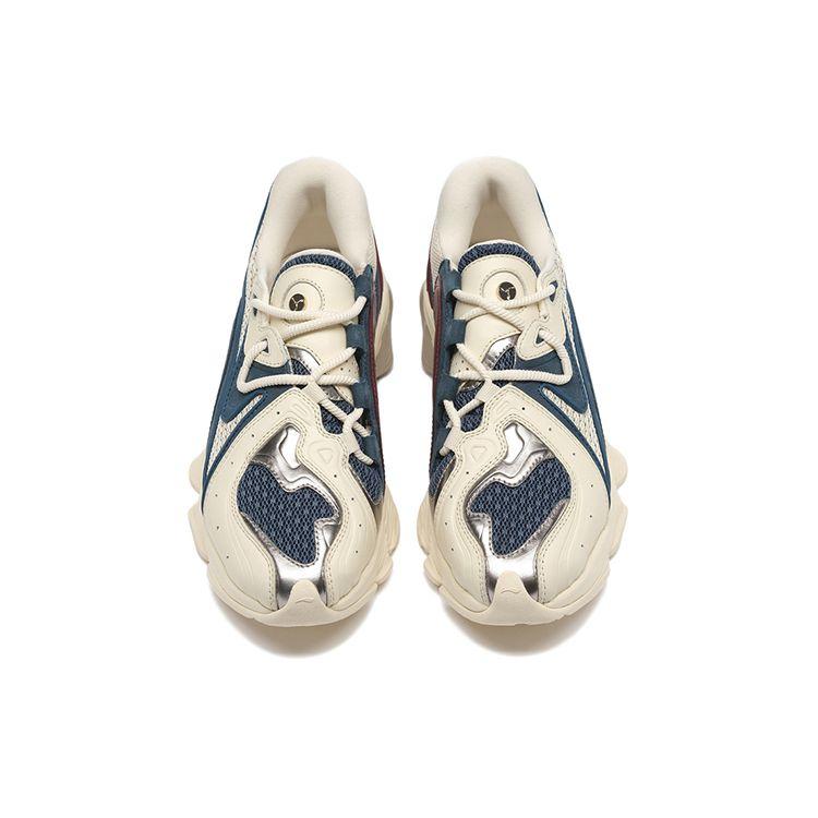 Li-Ning 1990 Lava Retro Thick Sole Height Increasing Non-Slip Wear-Resistant Low-Top Lifestyle Casual Shoes Men sneaker Yellow Blue ALFS175-3